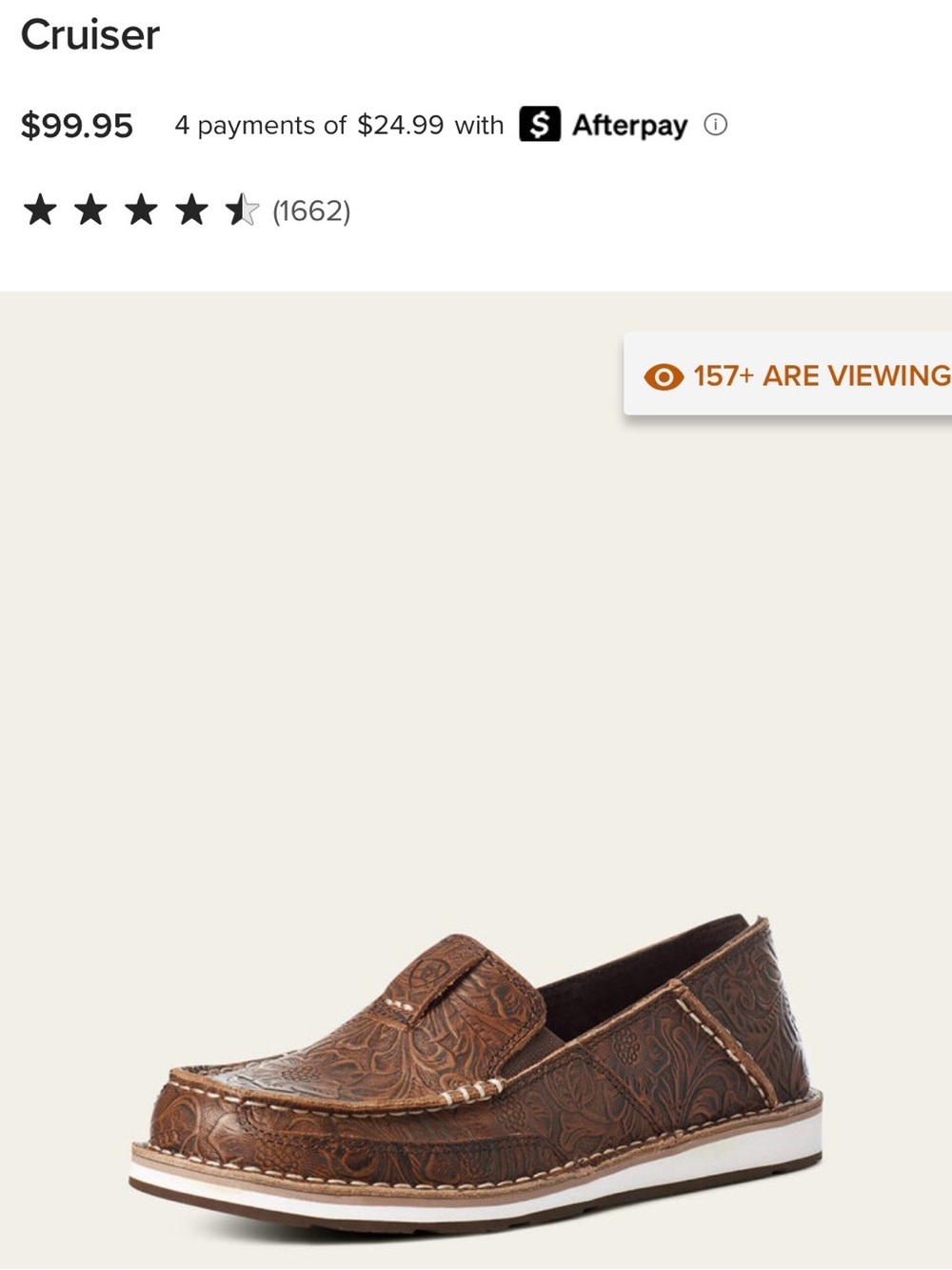 Cruiser Women’s Brown Embossed Leather Loafers